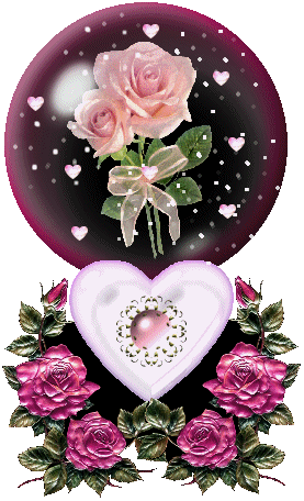 superbe coeur de rose rose !!!!